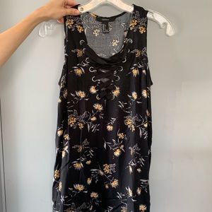 Black floral dress